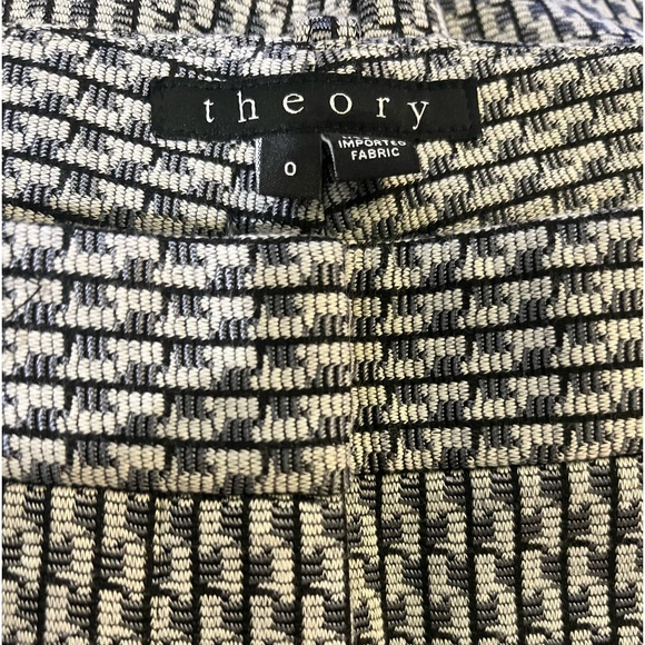 THEORY TRECCA TAILORED GEOMETRIC PRINT DRESS PANT SIZE 0 - Picture 2 of 14